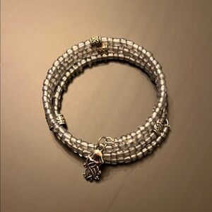 Hand Crafted Silver Wrap Bracelet with Jellyfish 🪼 Charm